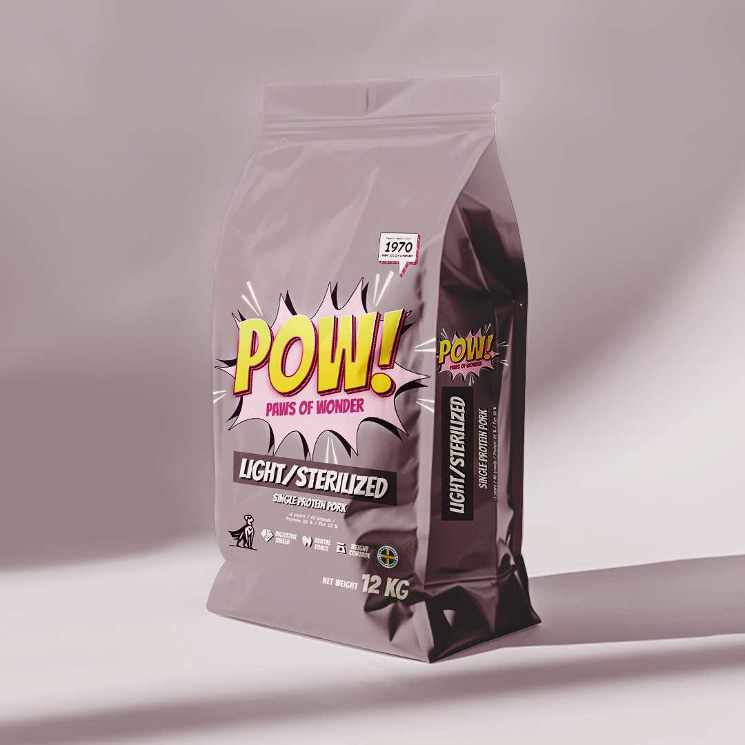 POW! Dog Light/Sterilized Pork 12 kg
