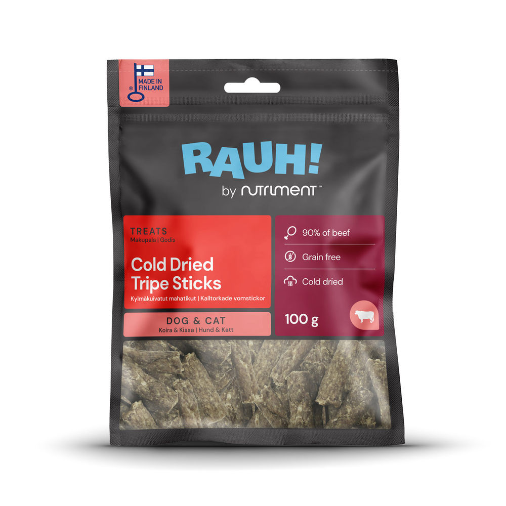 RAUH! Cold-dried Tripe Sticks 100g (kylmäkuivattu mahatikku)